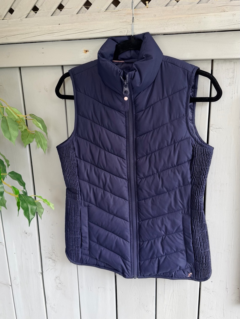JOULES Highgrove Navy Quilted Puffer Vest - Sleeveless Zip Front